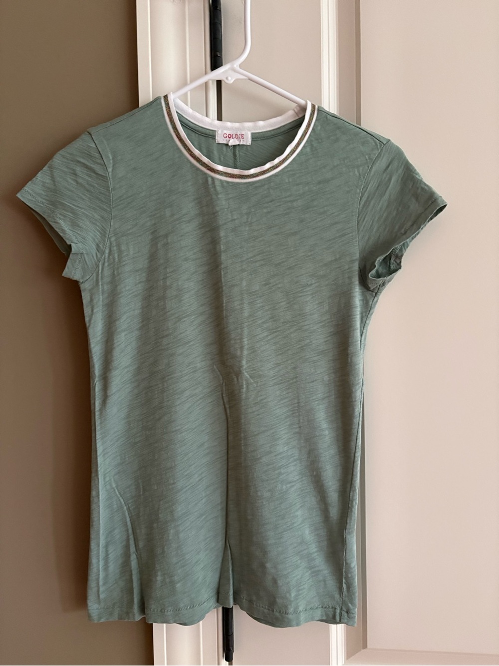 Goldie green ringer Tshirt